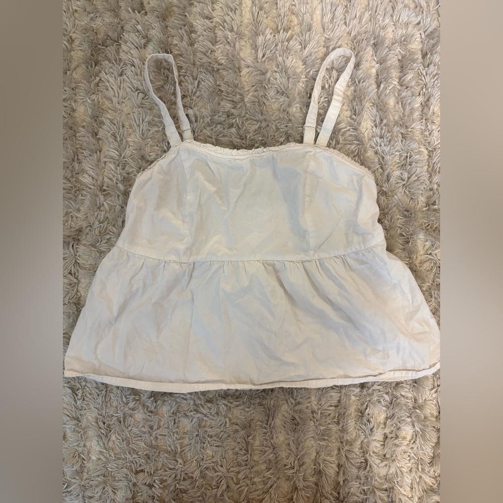 John Galt White Woven Cami Top